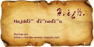 Hajdú Éneás névjegykártya